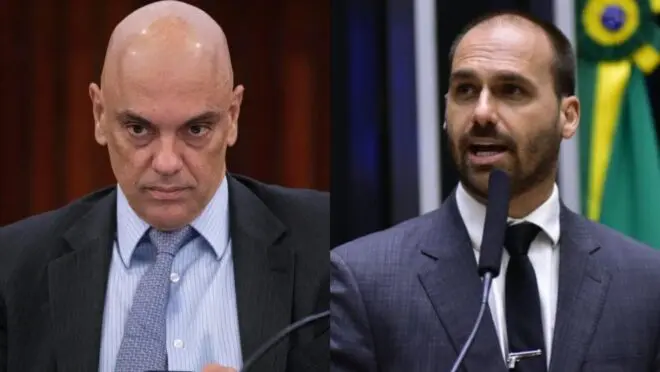 Alexandre de Moraes retira sigilo de investigação contra Eduardo Bolsonaro