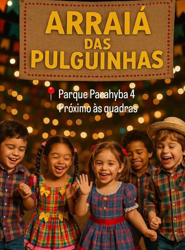 "O Menor São João do Mundo Kids" acontece neste sábado no Parque Parahyba IV com música, quadrilha e muita animação