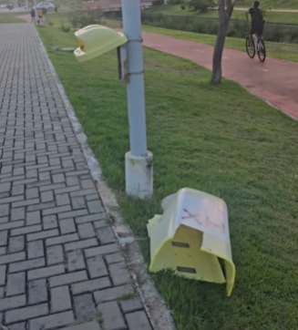Vídeo: Parque Parahyba 3 é alvo de vandalismo com bomba e prefeitura de JP aciona monitoramento