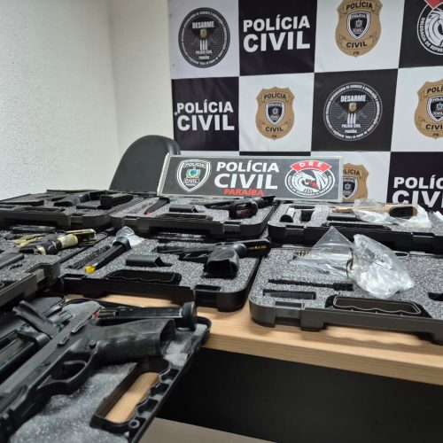Polícia Civil desarticula esquema de comércio irregular de armas de fogo na Paraíba e prende oito pessoas