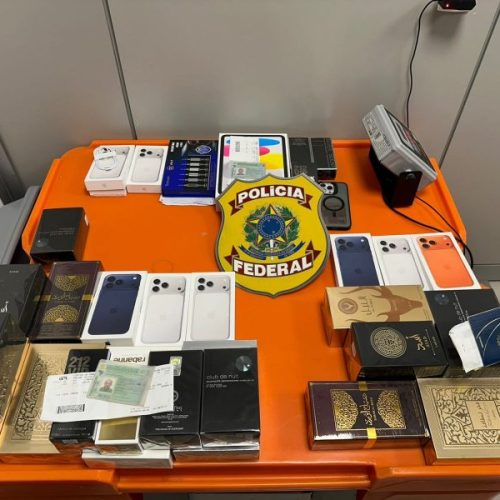 PF apreende produtos sem nota fiscal no aeroporto de João Pessoa