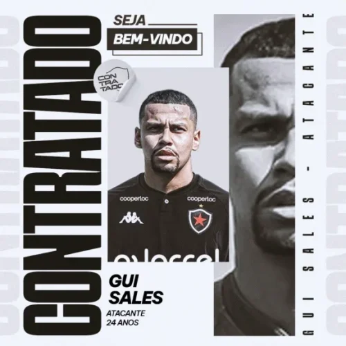 Centroavante Gui Sales é anunciado como novo reforço do Botafogo-PB