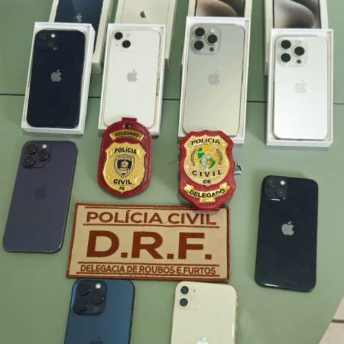 Operação da polícia recupera oito celulares furtados de estabelecimento comercial de Patos