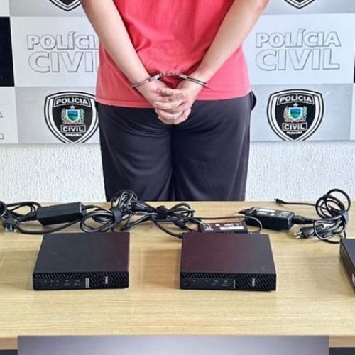 Homem é preso em shopping de João Pessoa vendendo computadores furtados de universidade
