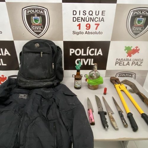 Polícia prende quatro pessoas e apreende “coquetéis molotov” durante investigação de roubo na Paraíba