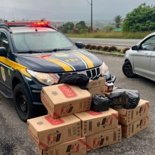 PRF apreende cinco mil maços de cigarros contrabandeados do Paraguai na Paraíba