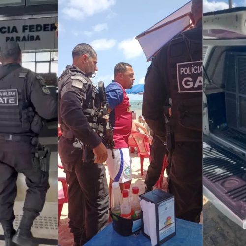 Operação conjunta prende foragido da justiça da Bahia em praia de João Pessoa-PB. (Foto: reprodução redes sociais).