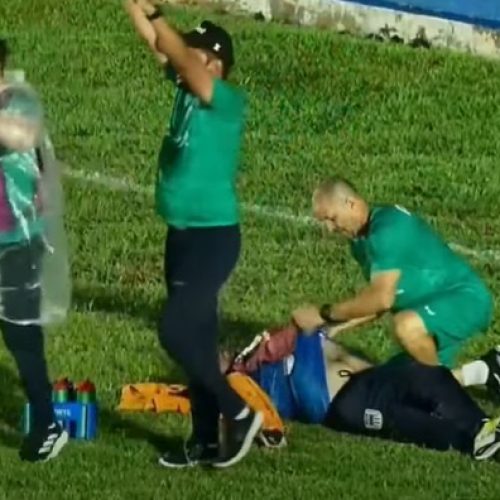 Fotógrafo do Serra Branca passa mal após gol no fim do jogo e é levado ao hospital durante semifinal do Paraibano 2025