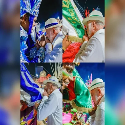 Alvo da oposição, Lula publica fotos com quatro escolas que desfilaram na Sapucaí